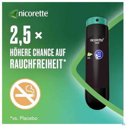 Sie sehen eine Packung Nicorette Spray 1mg/spruehstoss Z.anw.i.d.mundhoehle lösung Mint 2st, Produktbild: 04 Nicorette Spray 1mg/spruehstoss Z.anw.i.d.mundhoehle lösung Mint 2st, A-Nr.: 3916142 - 04