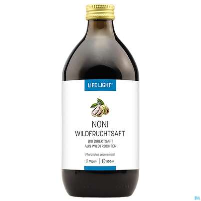 Sie sehen eine Packung Noni Bio-wildfruchtsaft Life Light 500ml, Produktbild: 02 Noni Bio-wildfruchtsaft Life Light 500ml, A-Nr.: 3054999 - 02