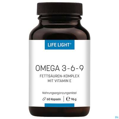 Sie sehen eine Packung Omega -3-6-9 Kapseln Life Light 60st, Produktbild: 02 Omega -3-6-9 Kapseln Life Light 60st, A-Nr.: 3130022 - 02