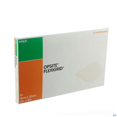 Sie sehen eine Packung Opsite Flexigrid 15x 20cm 10st, Produktbild: 01 Opsite Flexigrid 15x 20cm 10st, A-Nr.: 1240025 - 01