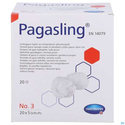 Pagasling Schlinggaze Tupfer Steril Gr 3 100st, A-Nr.: 4397230 - 01