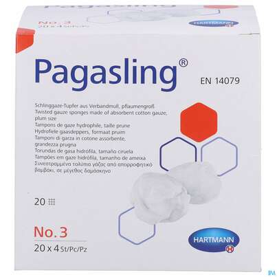 Pagasling Schlinggaze Tupfer Steril Gr 3 80st, A-Nr.: 4397224 - 01