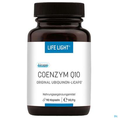 Sie sehen eine Packung Q-10 Coenzym Kapseln Life Light Fluessigformel 30mg 90st, Produktbild: 02 Q-10 Coenzym Kapseln Life Light Fluessigformel 30mg 90st, A-Nr.: 3452375 - 02