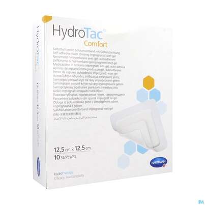 Sie sehen eine Packung Schaumverband Hydrotac Comfort 12,5x 12,5cm 10st, Produktbild: 04 Schaumverband Hydrotac Comfort 12,5x 12,5cm 10st, A-Nr.: 4034527 - 04