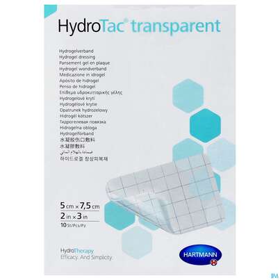 Schaumverband Hydrotac Transparent 5x7,5cm 10st, A-Nr.: 5310521 - 02