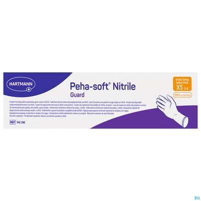 Untersuchungshandschuhe Peha/soft/puderfrei Nitrile Guard Xs 100st, A-Nr.: 3462698 - 01