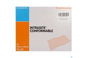 Wundauflagen Intrasite Conformable Vlies +gel 10x 20cm 10st, A-Nr.: 2705443 - 01