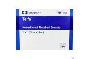 Wundauflagen Telfa +atraumat.perforierte Polyesterfol. 7,5x 5cm1055 100st, A-Nr.: 3266767 - 01