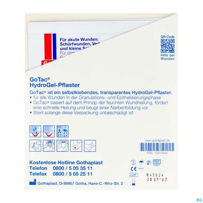 Wundpflaster Gotac Hydrogel-pflaster Steril 7x 10cm 1st, A-Nr.: 4241597 - 02