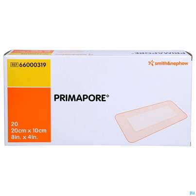 Sie sehen eine Packung Wundverband Primapore Steril 10x 20cm 20st, Produktbild: 01 Wundverband Primapore Steril 10x 20cm 20st, A-Nr.: 2213616 - 01