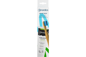 Nordics Bio Zahnpasta Ultra White + Öko Zahnbürste Bambus Blau, A-Nr.: 5666784 - 01