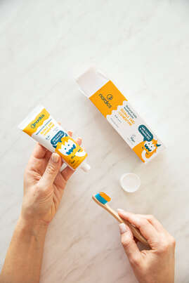 Nordics Zahnpasta Kids Orange-Clementine ohne Fluor, A-Nr.: 5332215 - 03