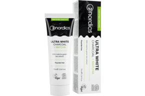 Nordics Bio Zahnpasta Ultra White Aktivkohle Matcha ohne Fluorid, A-Nr.: 5332149 - 01