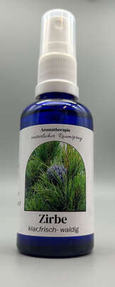 Sie sehen eine Packung Zirbenöl Raumspray 50 ml, Produktbild: 01 Zirbenöl Raumspray 50 ml, A-Nr.: 4552618 - 01