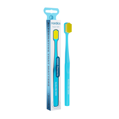 Nordics Öko Zahnbürste Silk Soft 12.000 Borsten Blau, A-Nr.: 5799551 - 01
