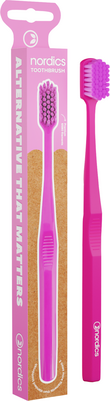 Sie sehen eine Packung Nordics Öko Zahnbürste Premium PLA Pink, Produktbild: 01 Nordics Öko Zahnbürste Premium PLA Pink, A-Nr.: 5666927 - 01