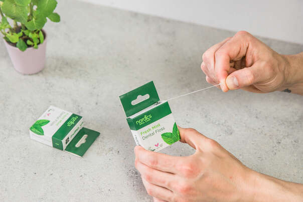 Nordics Öko Zahnseide frische Minze aus Maisstärke, A-Nr.: 5332190 - 04