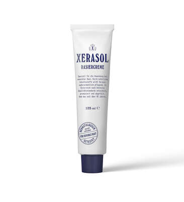 Sie sehen eine Packung Xerasol Rasiercreme 125ml, Produktbild: 02 Xerasol Rasiercreme 125ml, A-Nr.: 4855678 - 02