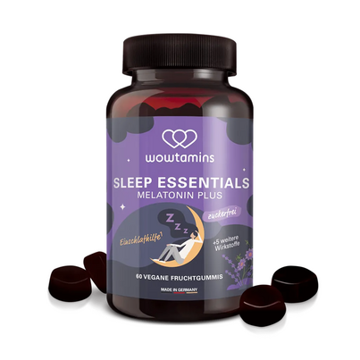 Sie sehen eine Packung wowtamins SLEEP zuckerfrei Fruchtgummis, Produktbild: 01 wowtamins SLEEP zuckerfrei Fruchtgummis, A-Nr.: 5770406 - 01