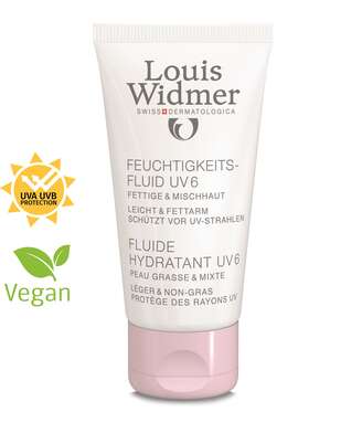 Sie sehen eine Packung Widmer Feuchtigkeitsfluid UV6, Produktbild: 01 Widmer Feuchtigkeitsfluid UV6, A-Nr.: 2754134 - 01