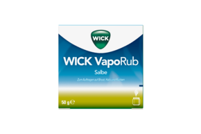 Sie sehen eine Packung WICK VapoRub Salbe, Produktbild: 01 WICK VapoRub Salbe, A-Nr.: 1329920 - 01