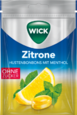 Sie sehen eine Packung WICK ZITRONE & MENTHOL zfr. 72g, Btl., Produktbild: 01 WICK ZITRONE & MENTHOL zfr. 72g, Btl., A-Nr.: 4078890 - 01
