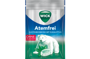 Sie sehen eine Packung WICK ATEMFREI zfr. 72g, Btl., Produktbild: 01 WICK ATEMFREI zfr. 72g, Btl., A-Nr.: 3833539 - 01