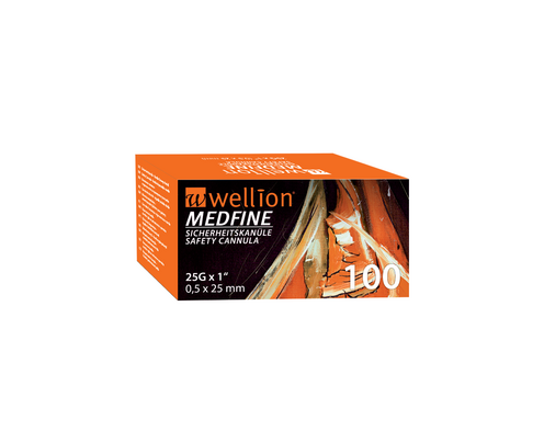 MEDFINE Sicherheitskanüle, 25G x 1", 0,5 x 25mm, 100 Stück, A-Nr.: 5435263 - 01