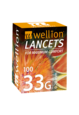 Sie sehen eine Packung Wellion 33G Lanzetten, 100 Stk., Produktbild: 01 Wellion 33G Lanzetten, 100 Stk., A-Nr.: 3387502 - 01