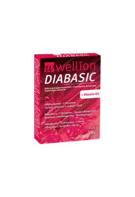 Sie sehen eine Packung Wellion DIABASIC Kapseln, Produktbild: 01 Wellion DIABASIC Kapseln, A-Nr.: 3063343 - 01