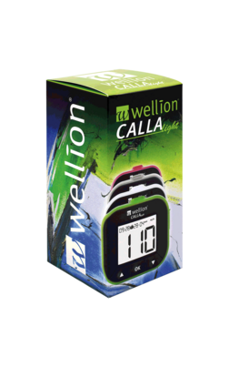 Sie sehen eine Packung Wellion CALLA Light Blutzuckermessgerät Set, Produktbild: 01 Wellion CALLA Light Blutzuckermessgerät Set, A-Nr.: 3417700 - 01
