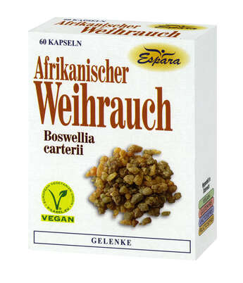 Sie sehen eine Packung Espara Weihrauch Kapseln, Produktbild: 02 Espara Weihrauch Kapseln, A-Nr.: 3017001 - 02