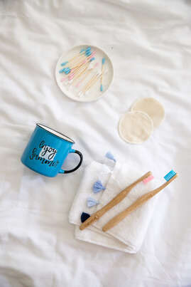 Sie sehen eine Packung Nordics Bio Kosmetikstächen Bambus Blau, Produktbild: 03 Nordics Bio Kosmetikstächen Bambus Blau, A-Nr.: 5332178 - 03