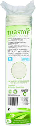 Sie sehen eine Packung Masmi Organic Care - Bio Kosmetikpads, Produktbild: 02 Masmi Organic Care - Bio Kosmetikpads, A-Nr.: 4368903 - 02