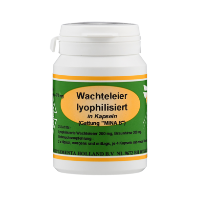 Sie sehen eine Packung Supplementa Wachteleier, lyophilisiert Kapseln, Produktbild: 01 Supplementa Wachteleier, lyophilisiert Kapseln, A-Nr.: 5396190 - 01