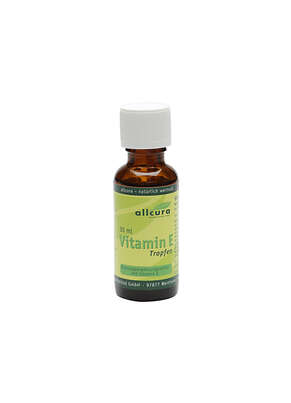 Sie sehen eine Packung Allcura Vitamin E Tropfen, Produktbild: 01 Allcura Vitamin E Tropfen, A-Nr.: 4446951 - 01