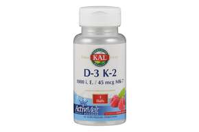 Supplementa Vitamin D-3 K-2 1000 i. E. / 45 mcg MK-7 ActivMelt Lutschtabletten, A-Nr.: 5598410 - 01