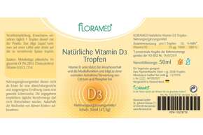 Floramed Vitamin D3 Tropfen natürlich, A-Nr.: 5106720 - 01