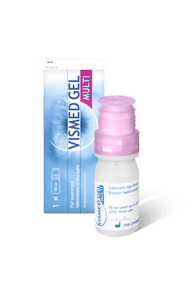 Sie sehen eine Packung Vismed Gel Multi 10ml Augentropfen, Produktbild: 02 Vismed Gel Multi 10ml Augentropfen, A-Nr.: 4039654 - 02