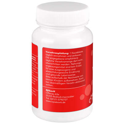 Sie sehen eine Packung BjökoVit Vitamin B12 Kautabletten 500mcg vegan, Produktbild: 04 BjökoVit Vitamin B12 Kautabletten 500mcg vegan, A-Nr.: 5174609 - 04