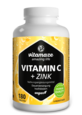 Sie sehen eine Packung Vitamaze Vitamin C 1000mg hochdosiert +Zink vegan, Produktbild: 01 Vitamaze Vitamin C 1000mg hochdosiert +Zink vegan, A-Nr.: 5179328 - 01