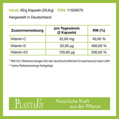 Sie sehen eine Packung Vitamin D & K2 Kapseln, Produktbild: 05 Vitamin D & K2 Kapseln, A-Nr.: 4488501 - 05