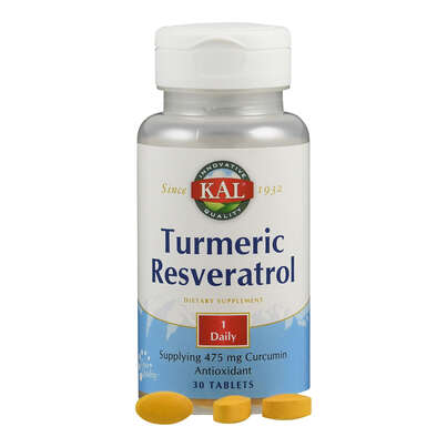 Sie sehen eine Packung Supplementa Turmeric Resveratrol Tabletten, Produktbild: 04 Supplementa Turmeric Resveratrol Tabletten, A-Nr.: 5597391 - 04