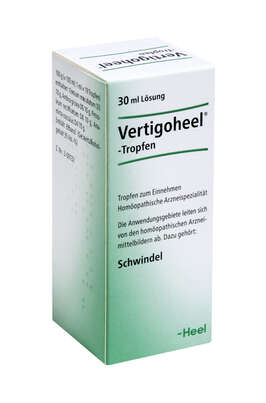 Sie sehen eine Packung Vertigoheel®-Tropfen, Produktbild: 01 Vertigoheel®-Tropfen, A-Nr.: 0149653 - 01