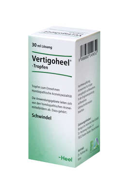 Sie sehen eine Packung Vertigoheel®-Tropfen, Produktbild: 02 Vertigoheel®-Tropfen, A-Nr.: 0149653 - 02