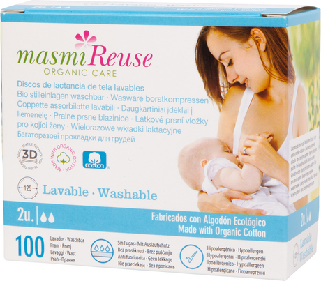 Sie sehen eine Packung Bio Stilleinlagen Masmi Reuse - Waschbar, Produktbild: 01 Bio Stilleinlagen Masmi Reuse - Waschbar, A-Nr.: 5588334 - 01