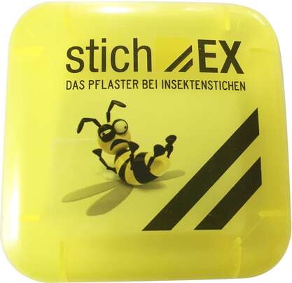 Sie sehen eine Packung Stich EX Pflaster bei Insektenstichen, Produktbild: 01 Stich EX Pflaster bei Insektenstichen, A-Nr.: 4491785 - 01