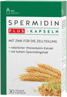 Sie sehen eine Packung doc nature‘s SPERMIDIN PLUS-KAPSELN, Produktbild: 01 doc nature‘s SPERMIDIN PLUS-KAPSELN, A-Nr.: 5699803 - 01