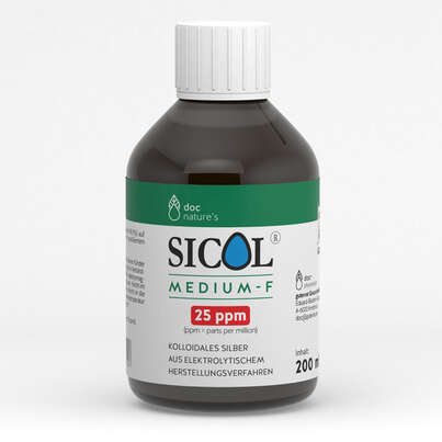 Sie sehen eine Packung doc nature’s SICOL® MEDIUM-F 25 ppm, Produktbild: 03 doc nature’s SICOL® MEDIUM-F 25 ppm, A-Nr.: 5619419 - 03