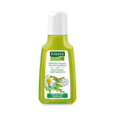 Sie sehen eine Packung RAUSCH Schweizer Kräuter PFLEGE-SHAMPOO, Produktbild: 01 RAUSCH Schweizer Kräuter PFLEGE-SHAMPOO, A-Nr.: 4310513 - 01